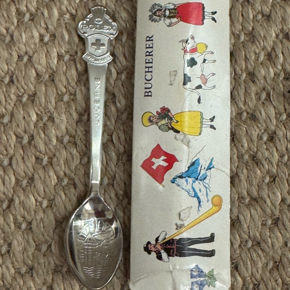 Vintage 4" Rolex Bucherer of Lucerne Switzerland CB Souvenir Collector Spoon